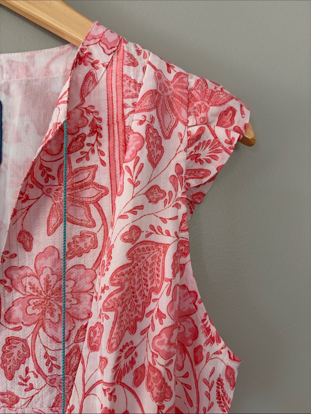 Bell by Alicia Bell Meadow/Lola Mini Dress Small Pink Silk Cotton Vacation Beach - Picture 5 of 9